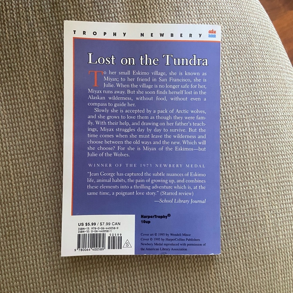 FREE W PURCHASE Julie of the Wolves by Jean Craighead George - Picture 2 of 2